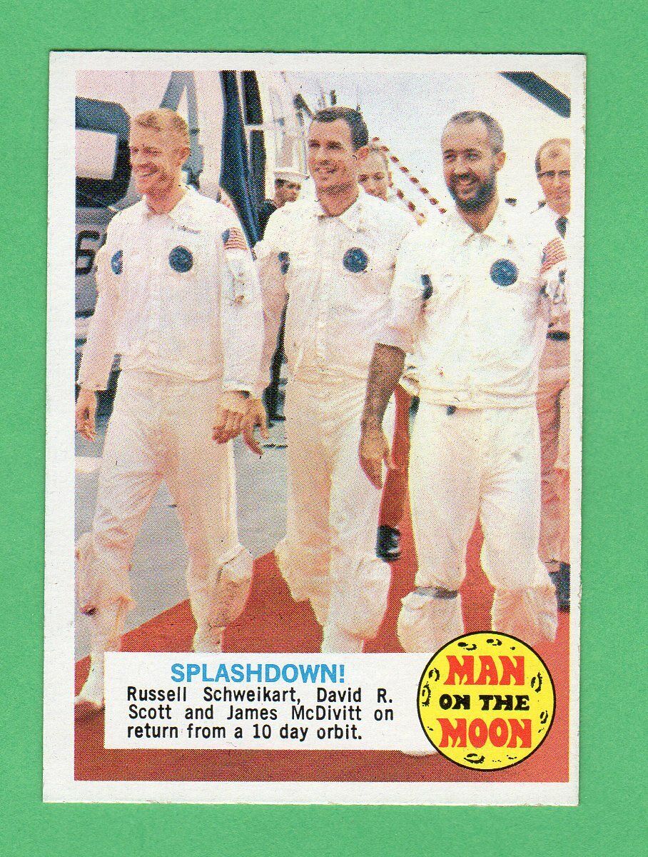 1969 Topps Man On The Moon Card  # 49B Nrmnt   Pack Fresh Splashdown C