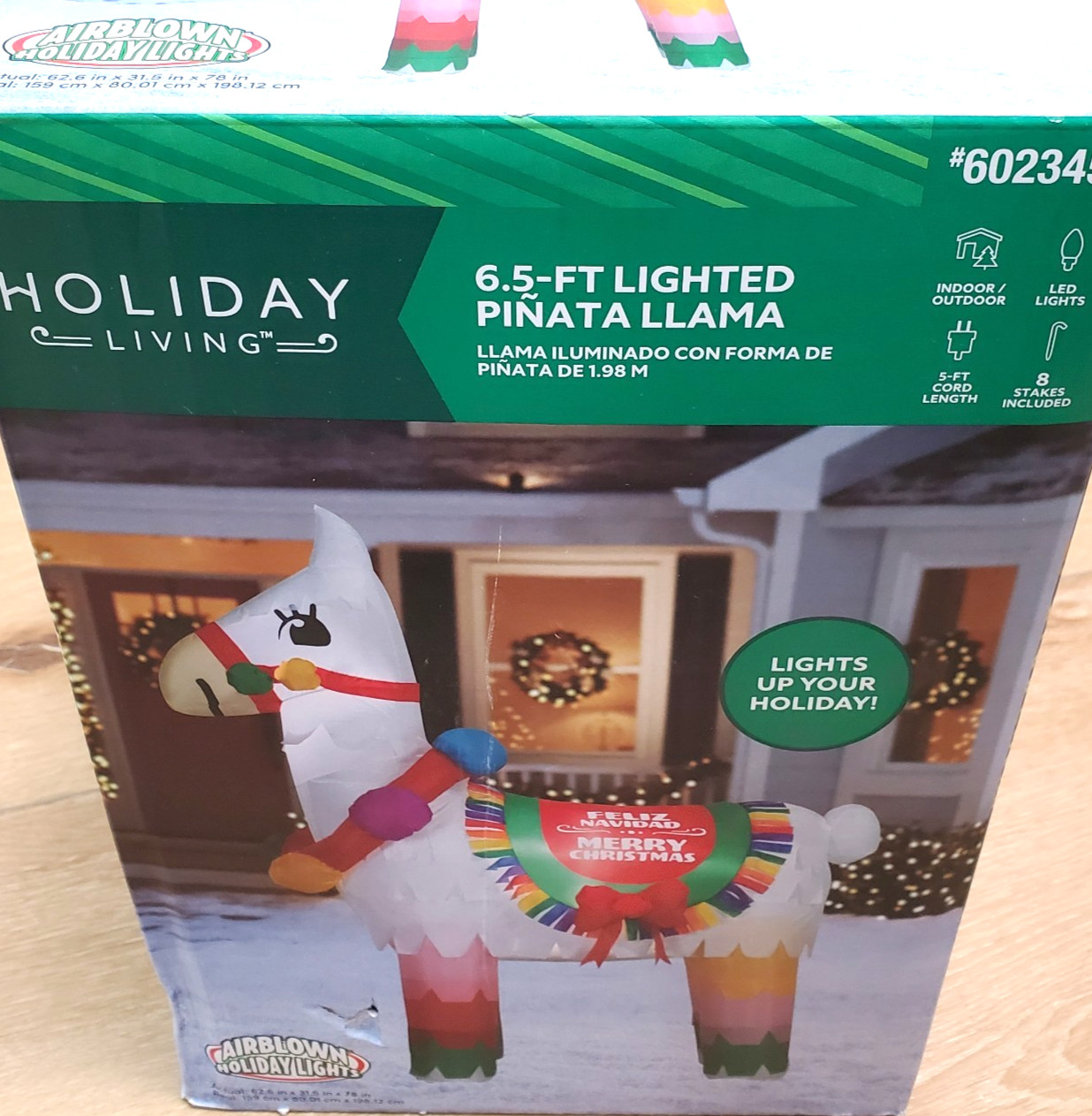 Llama Pinata Yard Inflatable Airblown Light Up 6.5 Ft Feliz Navidad Christmas Llama Pinata Yard Inflatable Airblown Light Up 6.5 Ft Feliz Navidad Christmas
