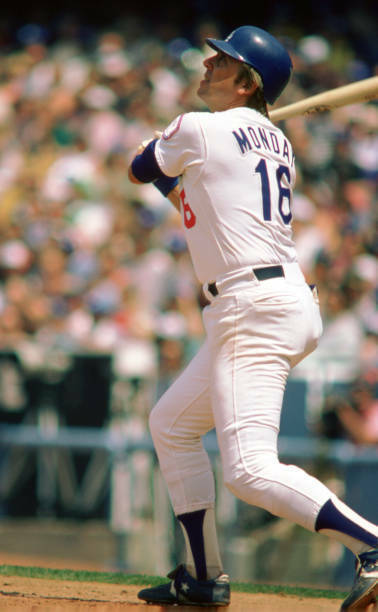 Rick Monday Of The Los Angeles Dodgers At Bat 1984 OLD PHOTO