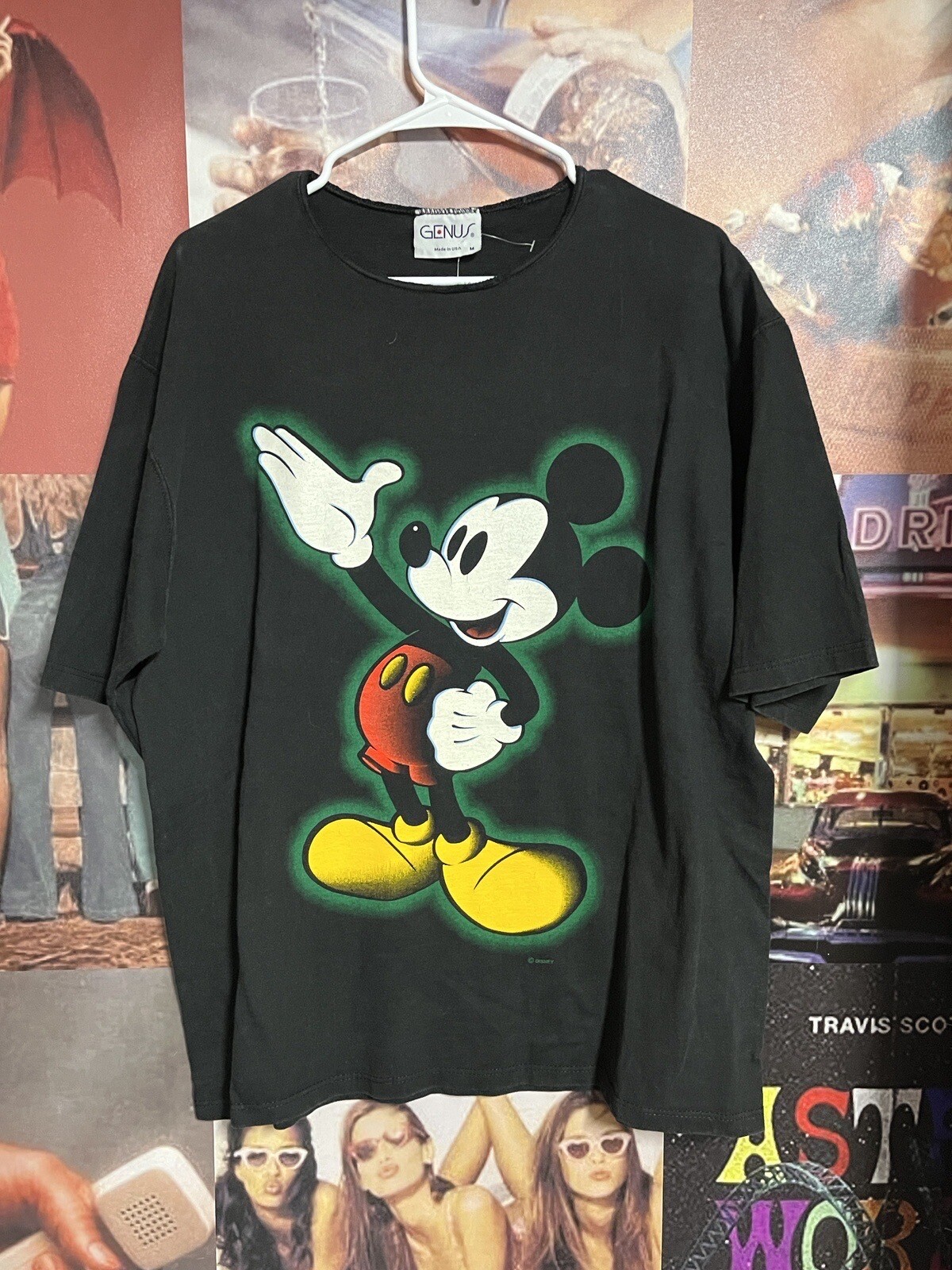 Vintage 1990s Mickey mouse Disney t-shirt Genus size medium Big Print Animation