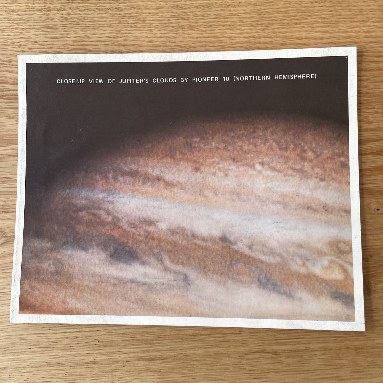 Vintage NASA Pioneer 10 Jupiter Clouds Official Lithograph Ames Research Vintage NASA Pioneer 10 Jupiter Clouds Official Lithograph Ames Research