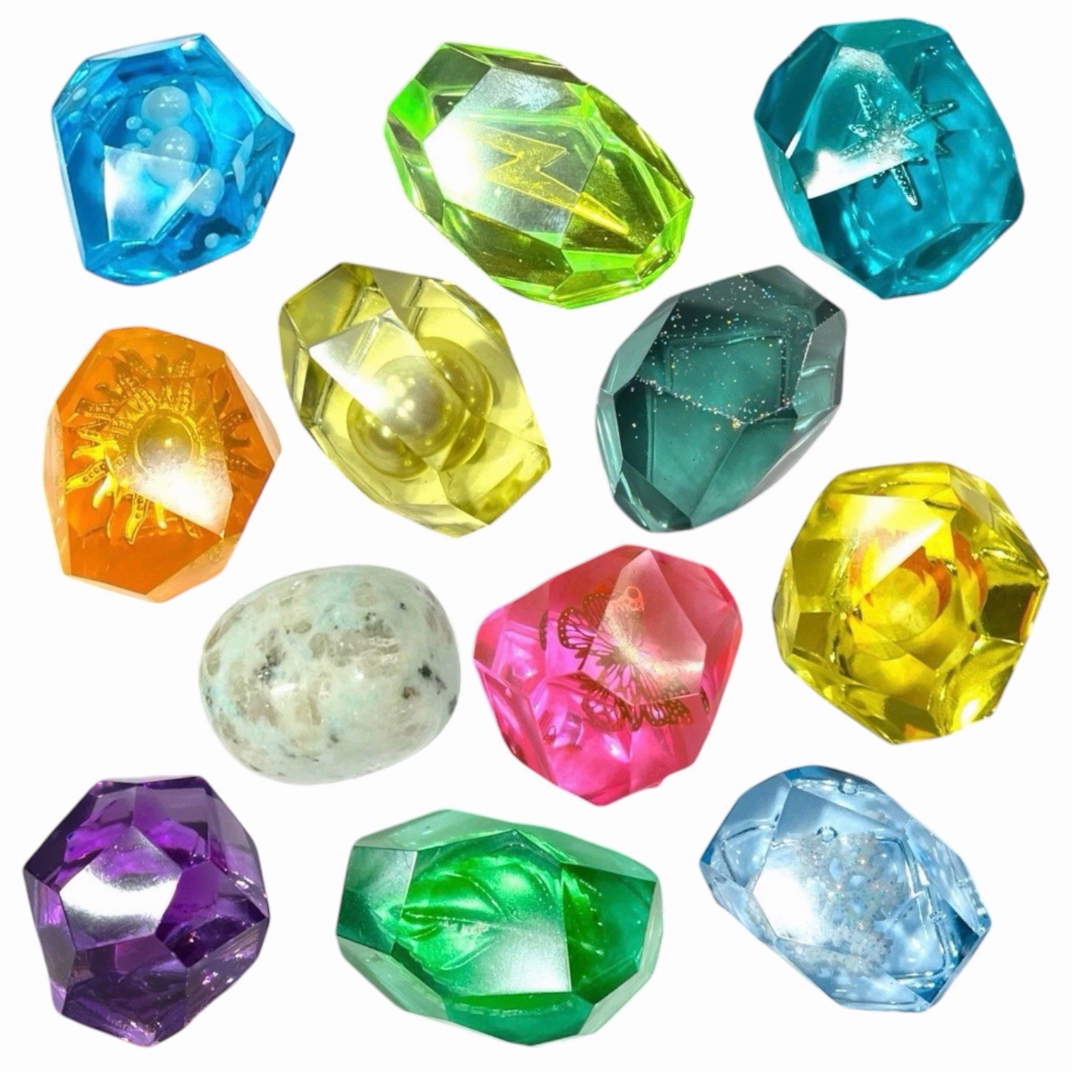 Evolution Stones (Set of 12) for Pokemon - TCG, Handcrafted, Eeveelution Evolution Stones (Set of 12) for Pokemon - TCG, Handcrafted, Eeveelution