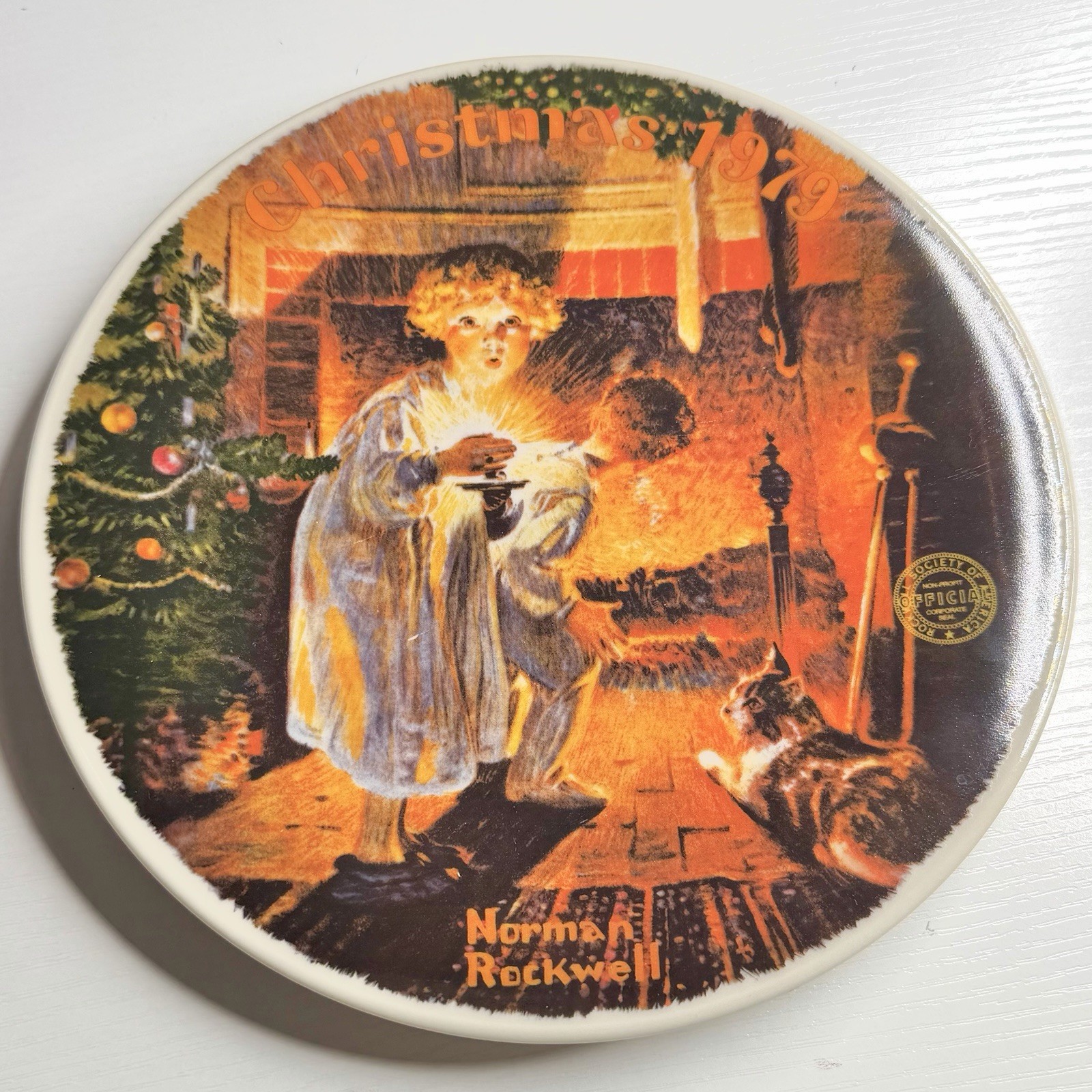 Vintage Norman Rockwell 1979 Christmas Plate 