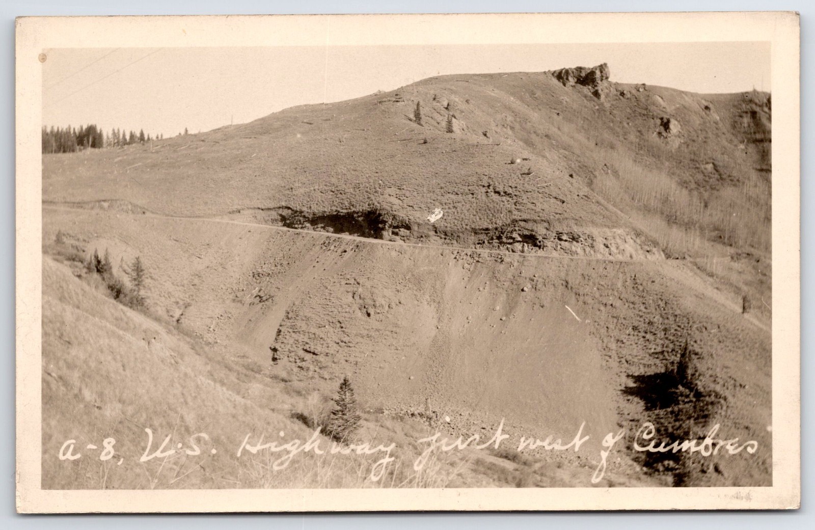c.1930s RPPC U.S. Highway West of Cumbres Real Photo Postcard c.1930s RPPC U.S. Highway West of Cumbres Real Photo Postcard