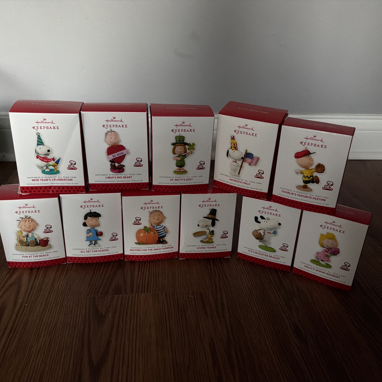 Hallmark Keepsake Peanuts 12 months of fun 11 Of The 12 Only Missing #5 NIB