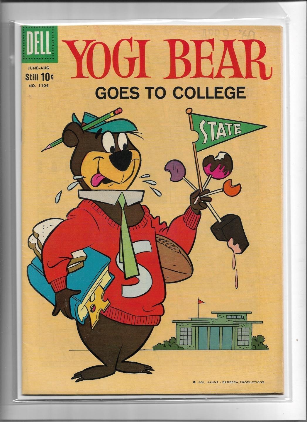 YOGI BEAR GOES TO COLLEGE #1104 1960 VERY FINE+ 8.5 4462 Four Color