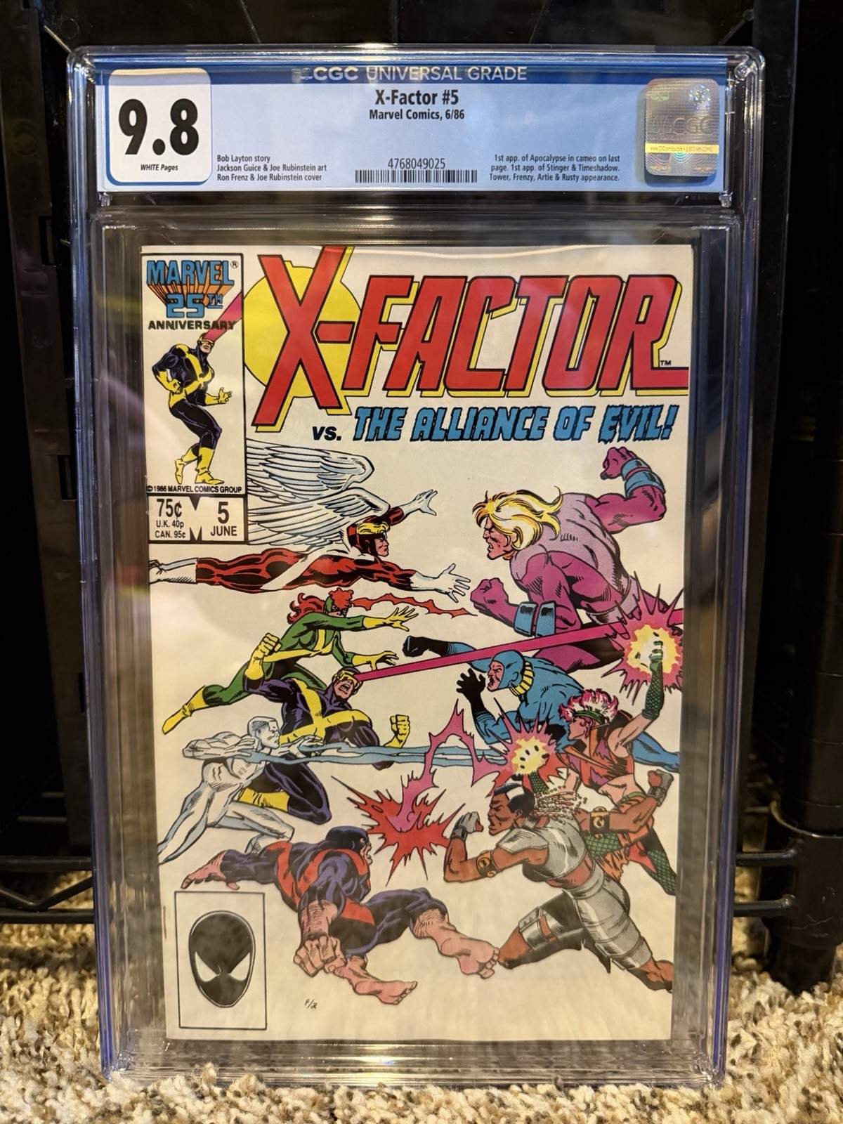 X-Factor #5 CGC 9.8 First Cameo Of Apocalypse X-Factor #5 CGC 9.8 First Cameo Of Apocalypse