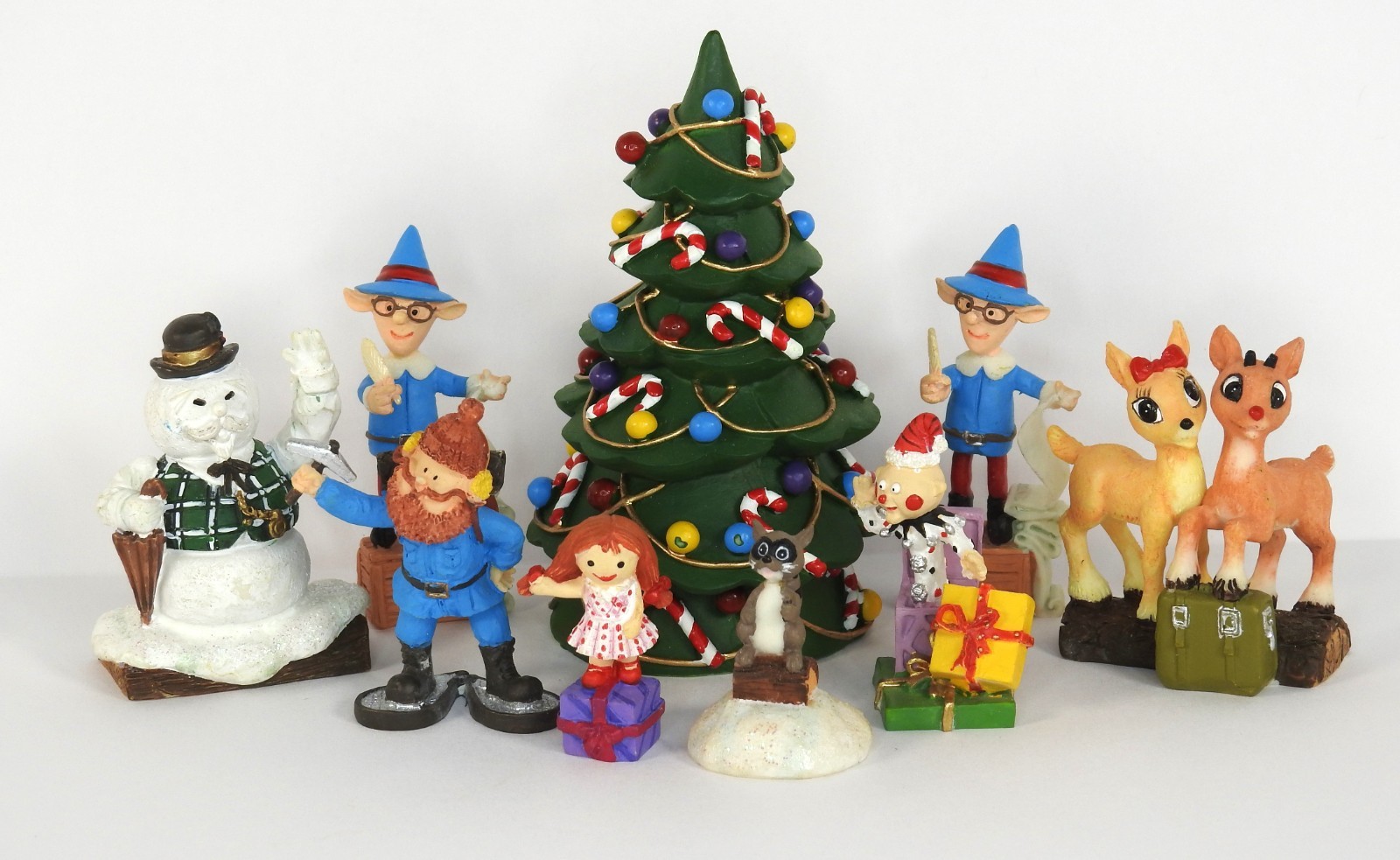 Vintage Hawthorne Village Rudolph Island of Misfit Toys Figurine Lot of 9 Enesco