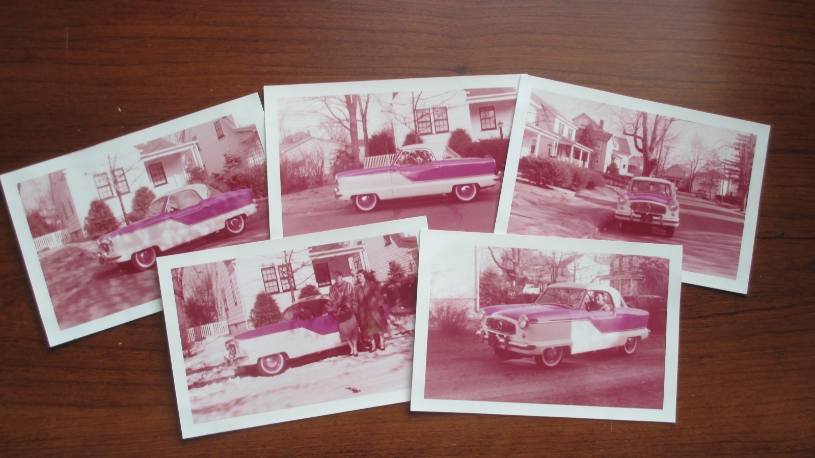 Vintage Photo LOT 1958 Nash Metropolitan Classic Car Winter Rahway New Jersey 5 Vintage Photo LOT 1958 Nash Metropolitan Classic Car Winter Rahway New Jersey 5