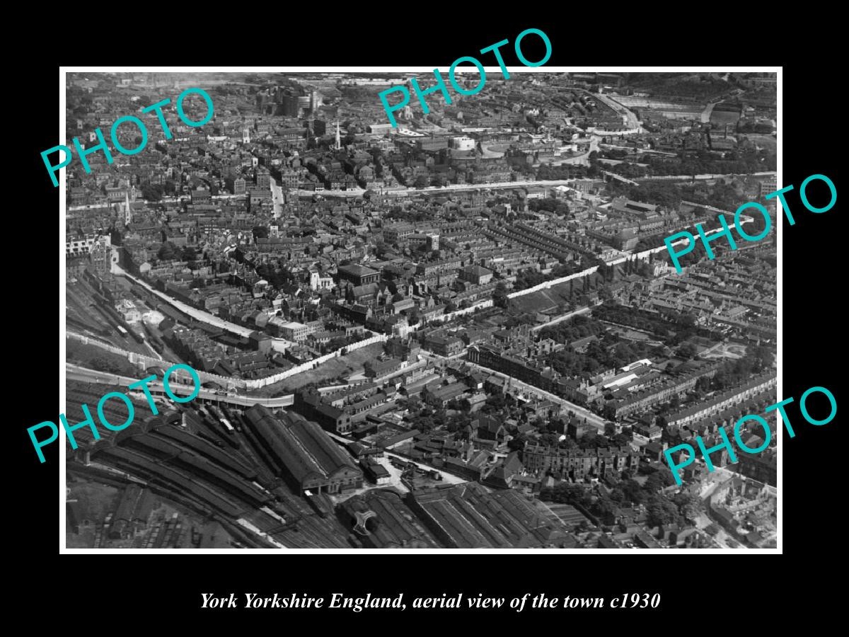 York Yorkshire England Aerial View Of Town c1930 1 Old Large Historic Photo York Yorkshire England Aerial View Of Town c1930 1 Old Large Historic Photo