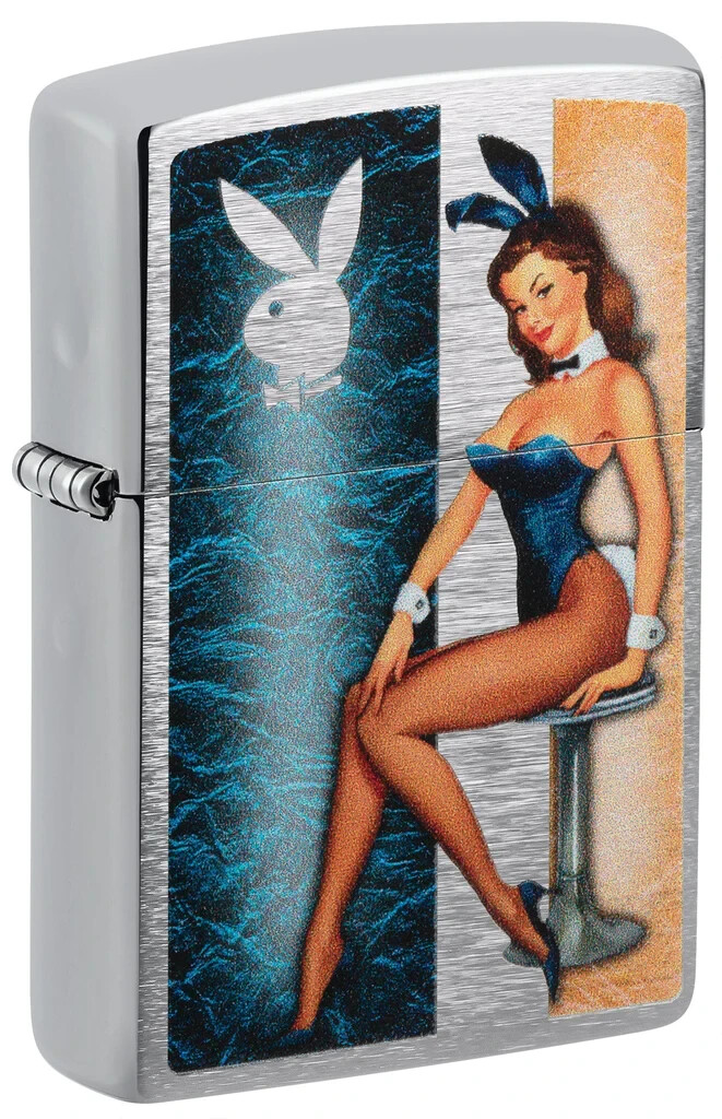 Zippo 48374, Playboy Bunny Design, Brushed Chrome Finish Lighter Zippo 48374, Playboy Bunny Design, Brushed Chrome Finish Lighter