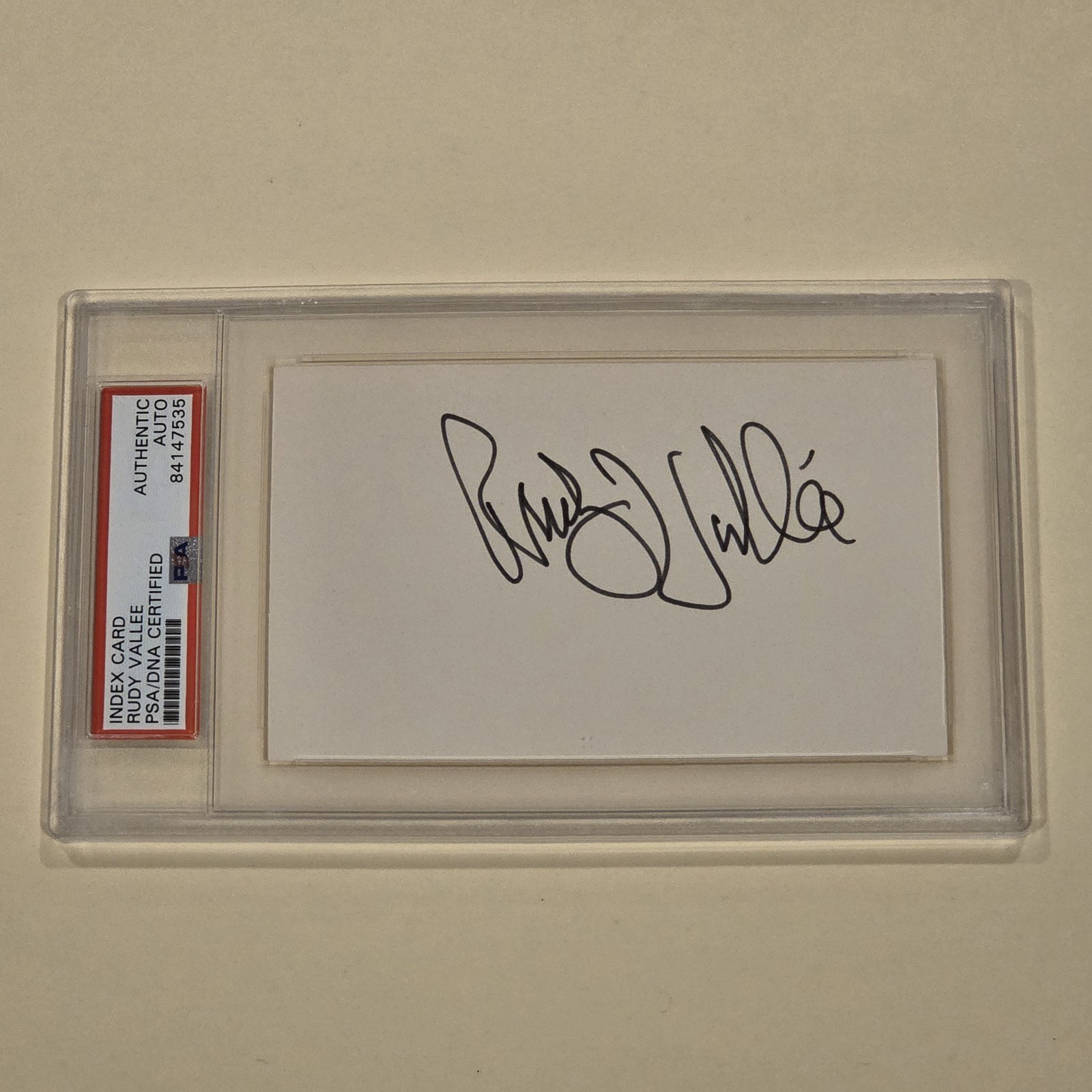 Rudy Vallee Autograph PSA DNA Signed Singer Musician Auto COA Rudy Vallee Autograph PSA DNA Signed Singer Musician Auto COA