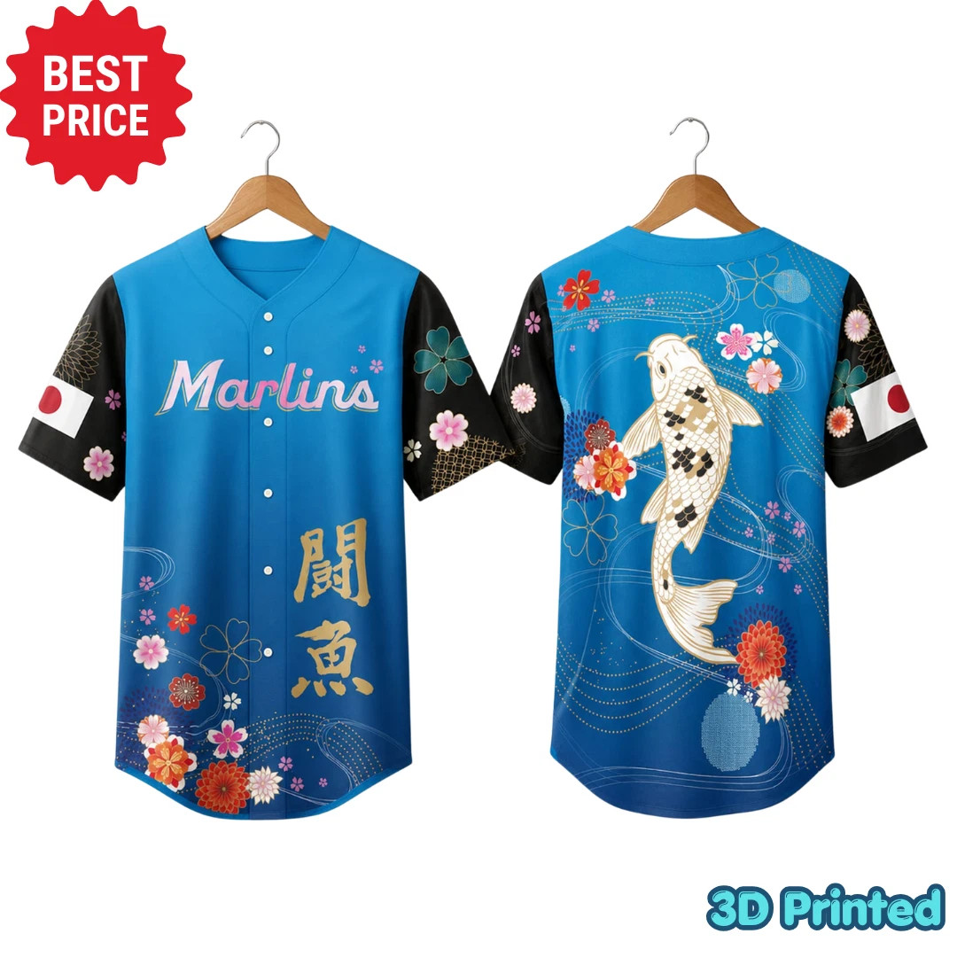 new 2026 Miami Marlins Japanese Heritage Celebration PRINT JERSEY Sep 12 new 2026 Miami Marlins Japanese Heritage Celebration PRINT JERSEY Sep 12