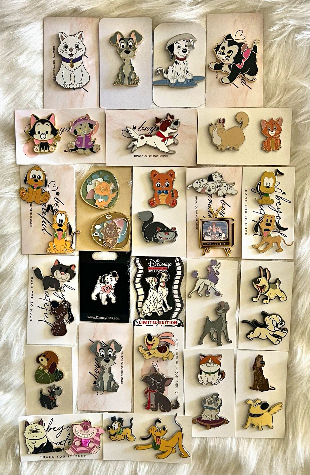 ATTN RESELLERS- Collection of 40 Auth Disney & Fantasy DOGS & CATS Pins ATTN RESELLERS- Collection of 40 Auth Disney & Fantasy DOGS & CATS Pins