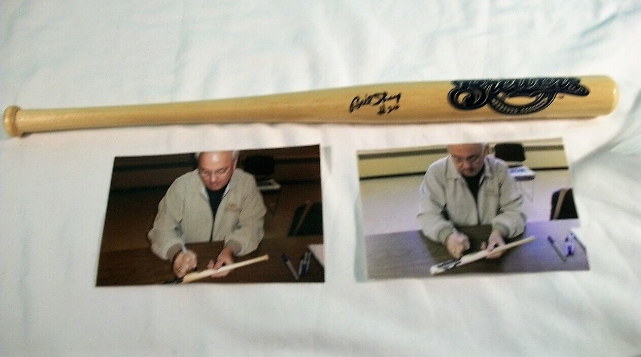 Milwaukee Brewers Mini Bat Autograph, Hand Signed By Bill Sharp