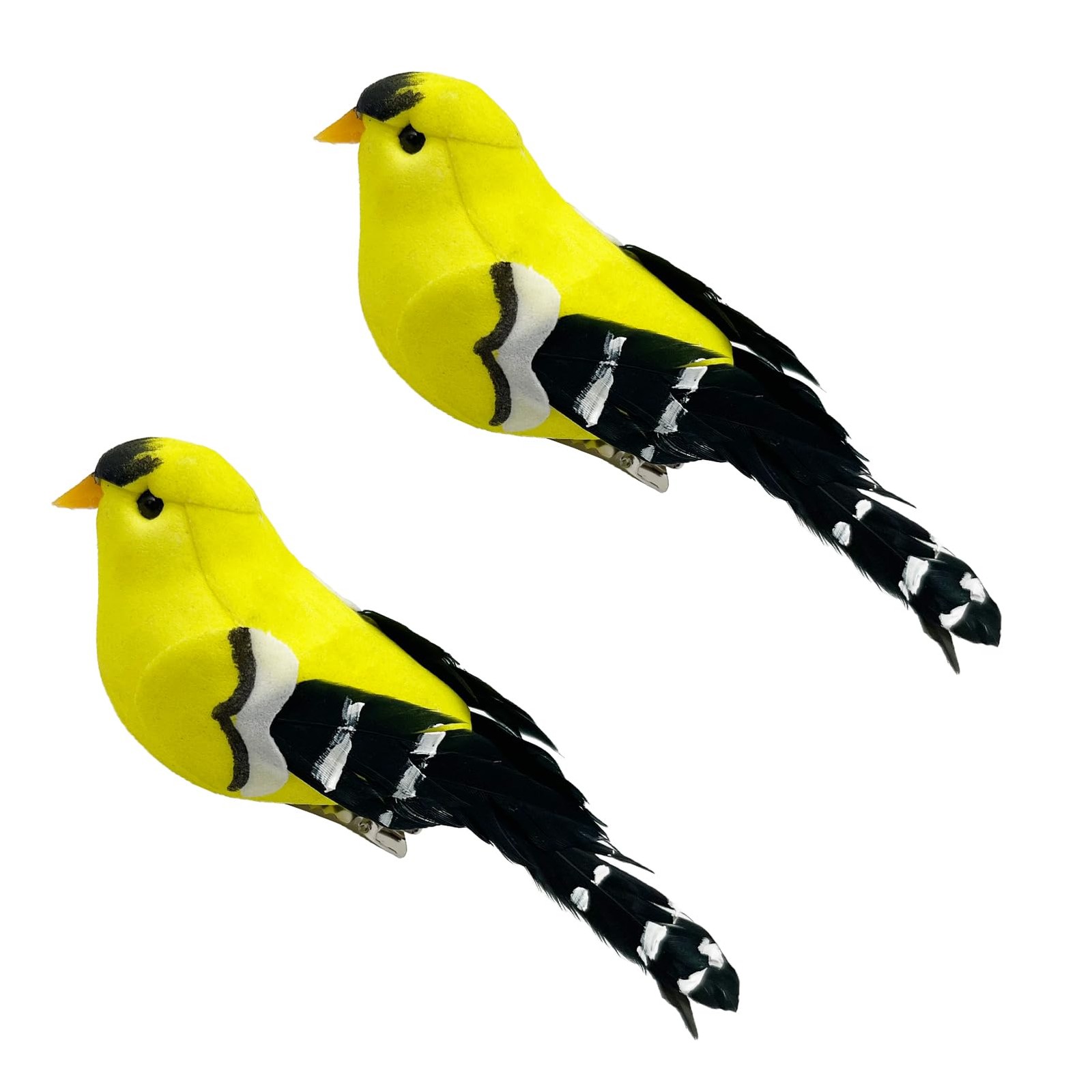 Artificial Birds Realistic Yellow Goldfinch 2 Small, Artificial Birds Realistic Yellow Goldfinch 2 Small,
