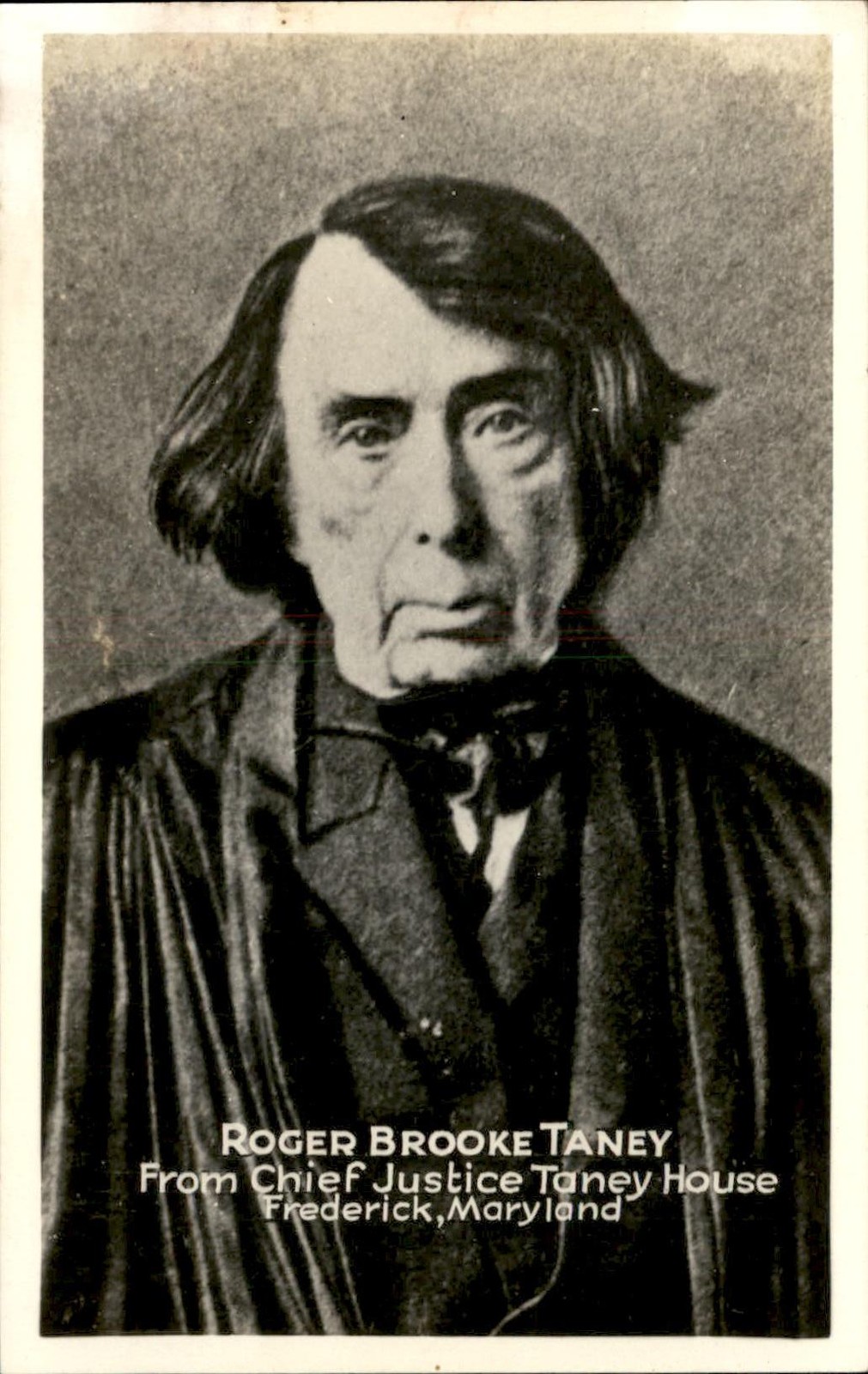 Roger Brooke Taney portrait c1950s-60s Real Photo Vintage Postcard Roger Brooke Taney portrait c1950s-60s Real Photo Vintage Postcard