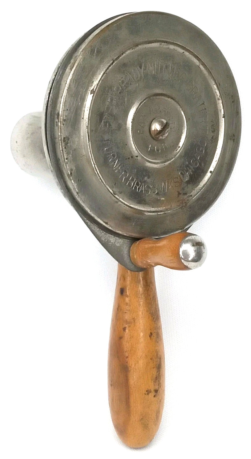Turner Brassworks Ever Ready Metal Mechanical Nutmeg Grater Antique 1910s Signed Turner Brassworks Ever Ready Metal Mechanical Nutmeg Grater Antique 1910s Signed