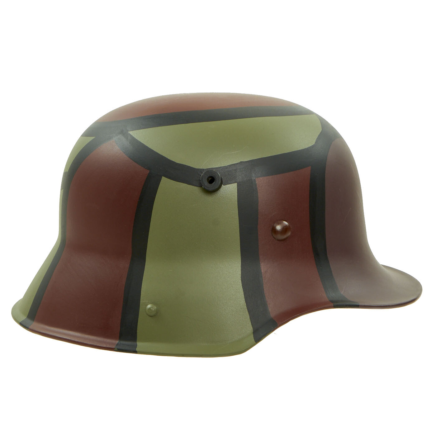 German WWI M16 Stahlhelm Steel Helmet, M-1916, Hand Painted Camouflage German WWI M16 Stahlhelm Steel Helmet, M-1916, Hand Painted Camouflage