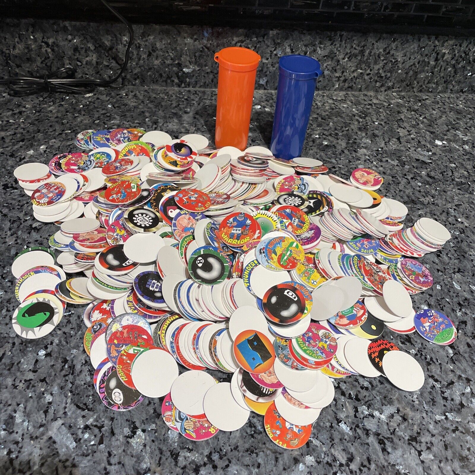HUGE Lot Roughly 1000 Sports Themed Pogs CARDBOARD Game Milk Caps