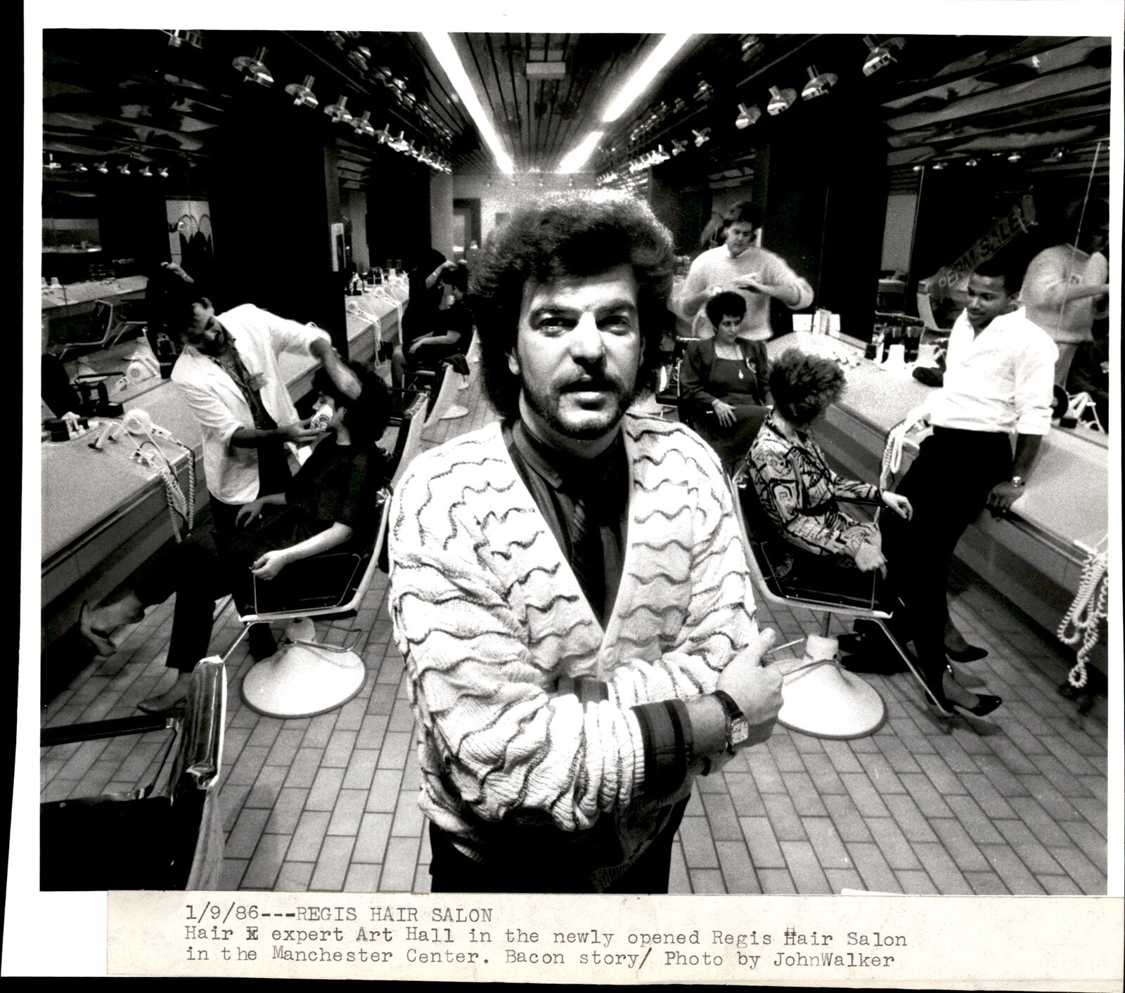 LG72 1986 Original John Walker Photo ART HALL Regis Salons Master Hair Stylist LG72 1986 Original John Walker Photo ART HALL Regis Salons Master Hair Stylist