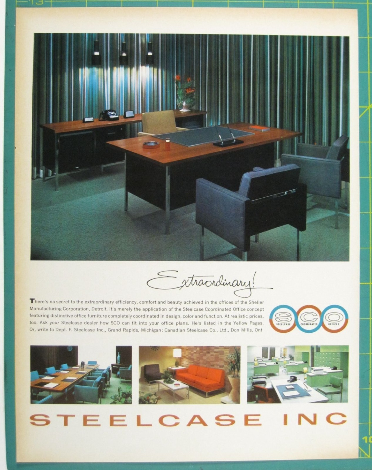 Print Ad Steelcase MOD Mid Century Office Furniture Modern 1960s Interior Style Print Ad Steelcase MOD Mid Century Office Furniture Modern 1960s Interior Style