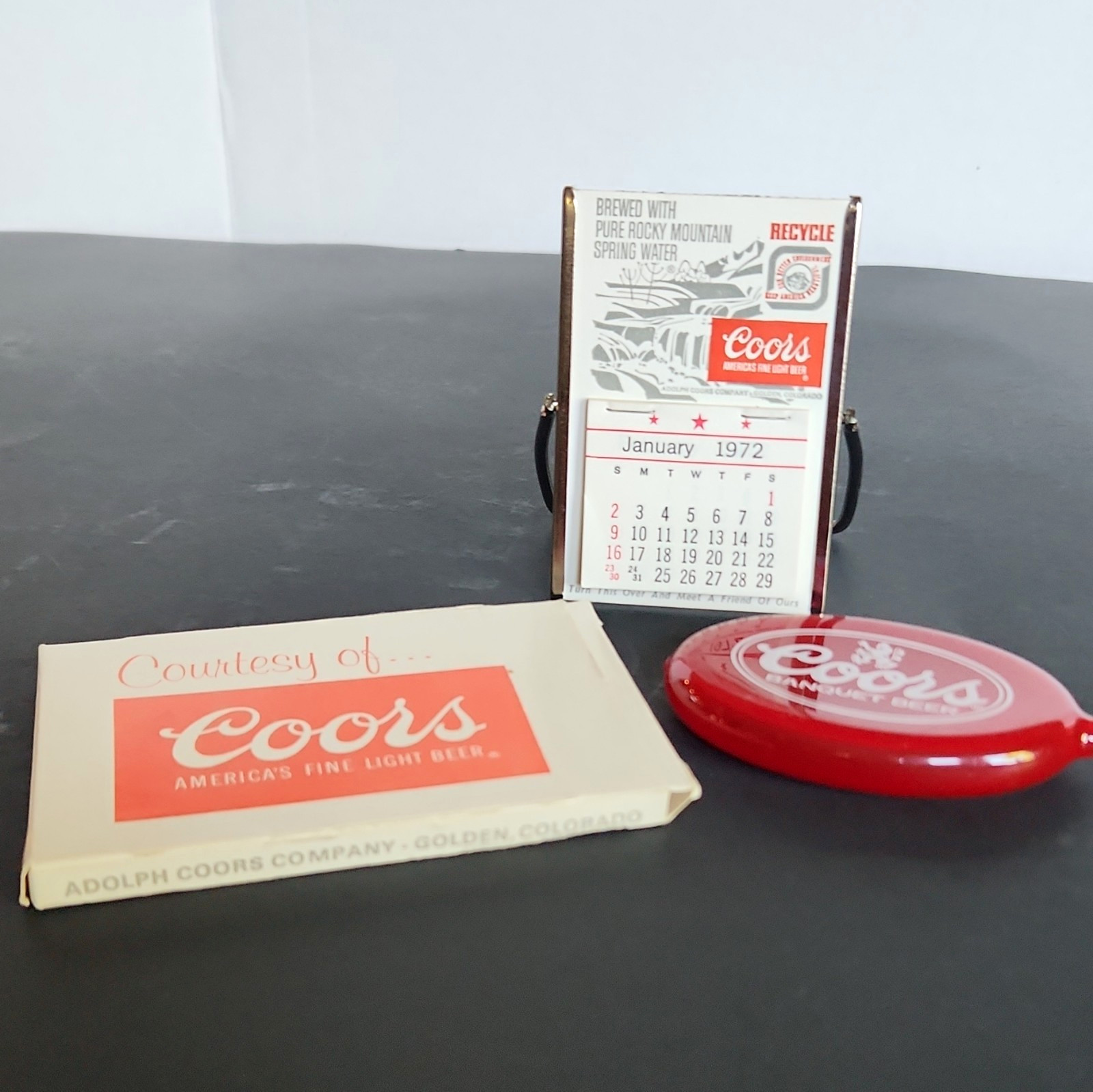 Vintage 1970s Coors Beer Memorabilia-Folding Pocket Mirror & Squeeze Coin Purse Vintage 1970s Coors Beer Memorabilia-Folding Pocket Mirror & Squeeze Coin Purse