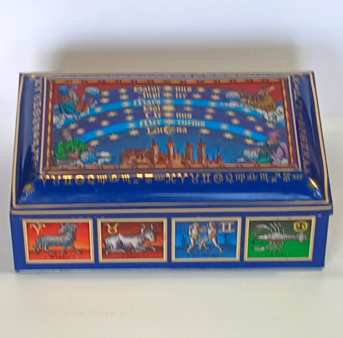 Vintage 1988 E. Otto Schmidt Gingerbread Tin Box Nuremberg, Germany Astrology Vintage 1988 E. Otto Schmidt Gingerbread Tin Box Nuremberg, Germany Astrology