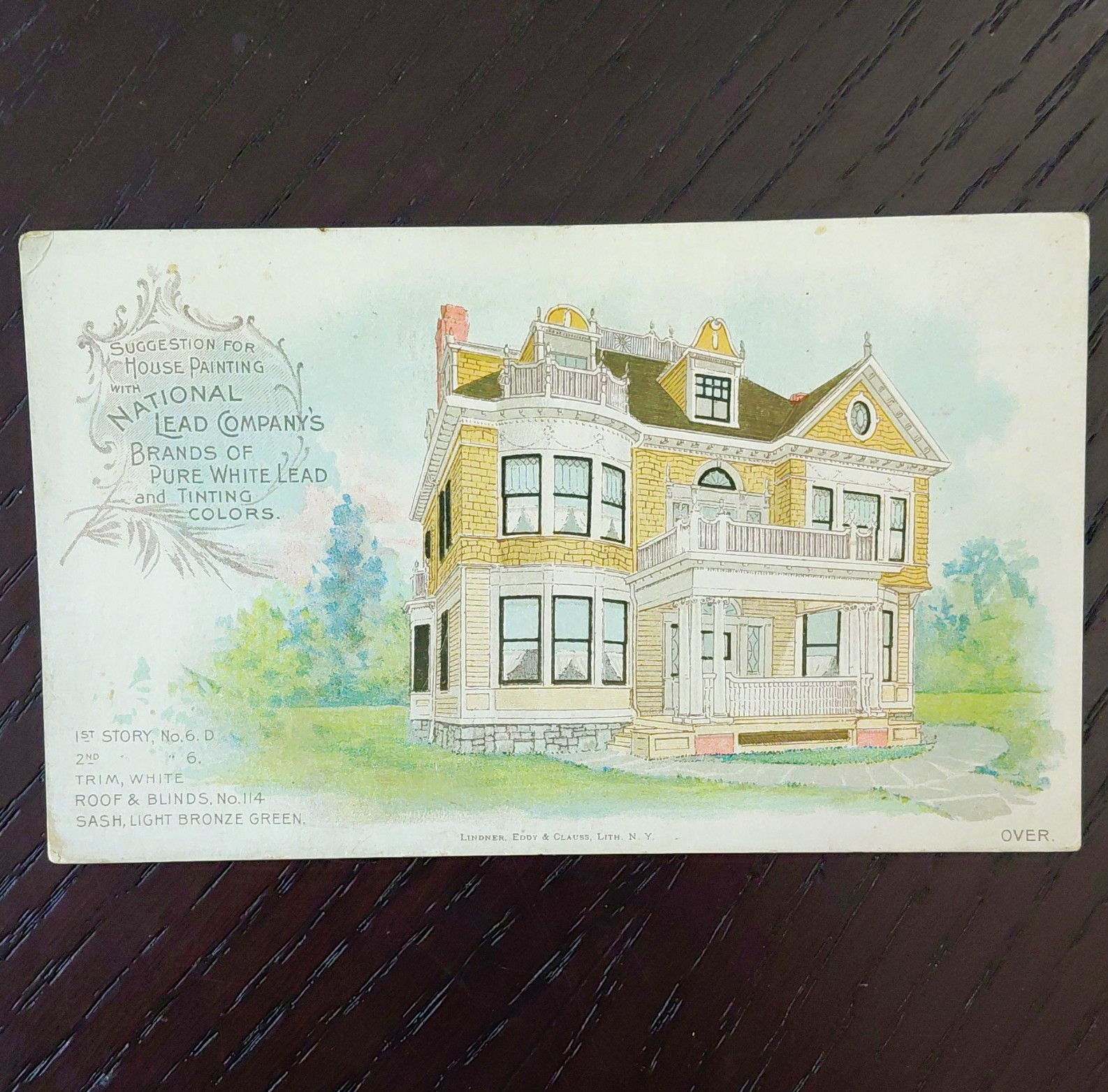 1890s Victorian Trade Card – National Lead Company – Antique Paint Advertising 1890s Victorian Trade Card – National Lead Company – Antique Paint Advertising
