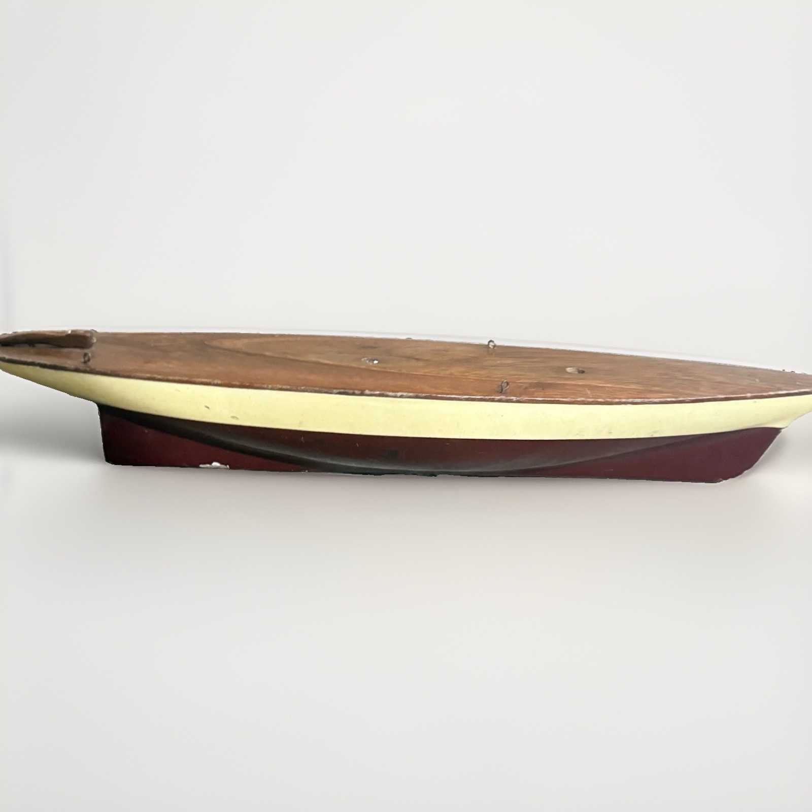 Vintage Wood Pond Yacht Boat Hull Antique Hand Carved Model Braine Steering Gear Vintage Wood Pond Yacht Boat Hull Antique Hand Carved Model Braine Steering Gear