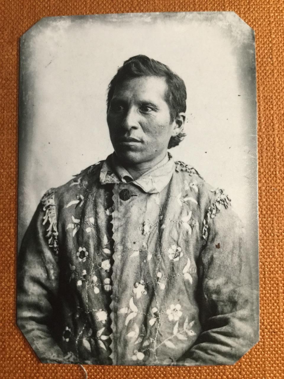 Exceedingly Rare Curley Custer's Crow Scout ca1893 Historical RP tintype C360RP