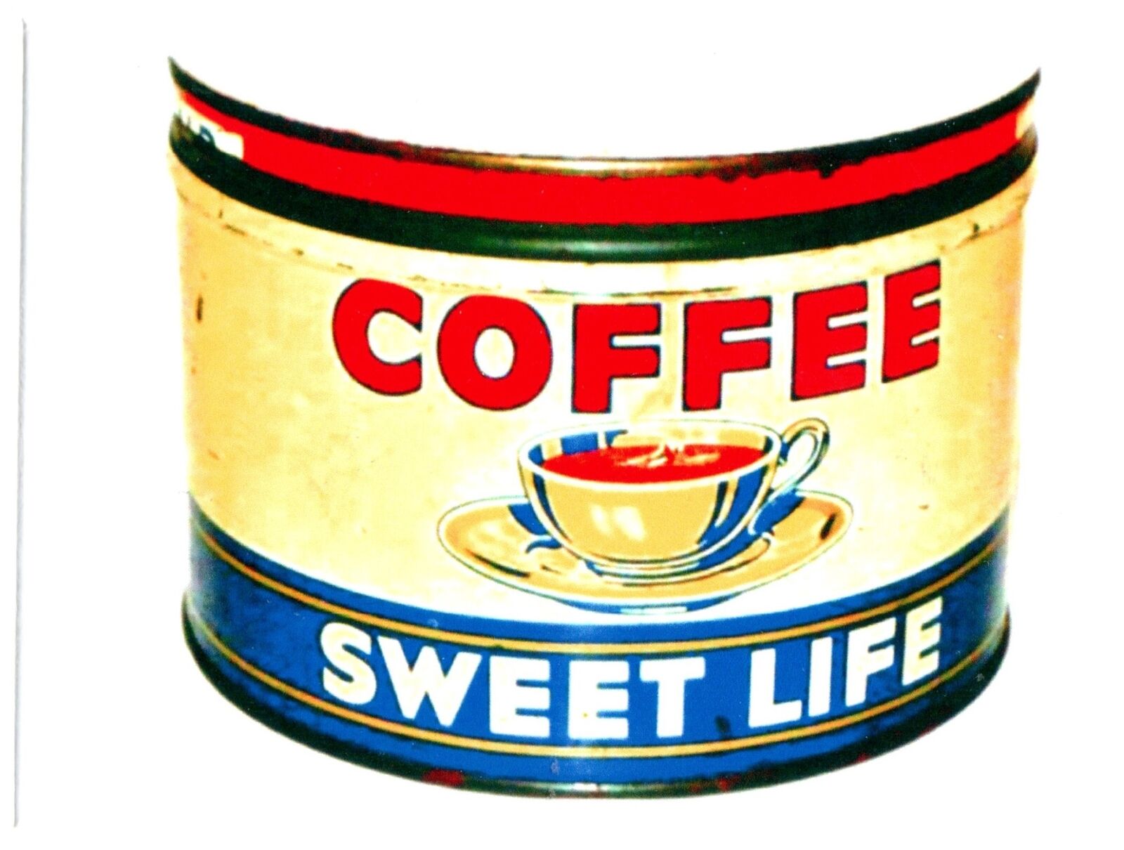 Sweet Life Coffee Tin Label Refrigerator Magnet 2.5\