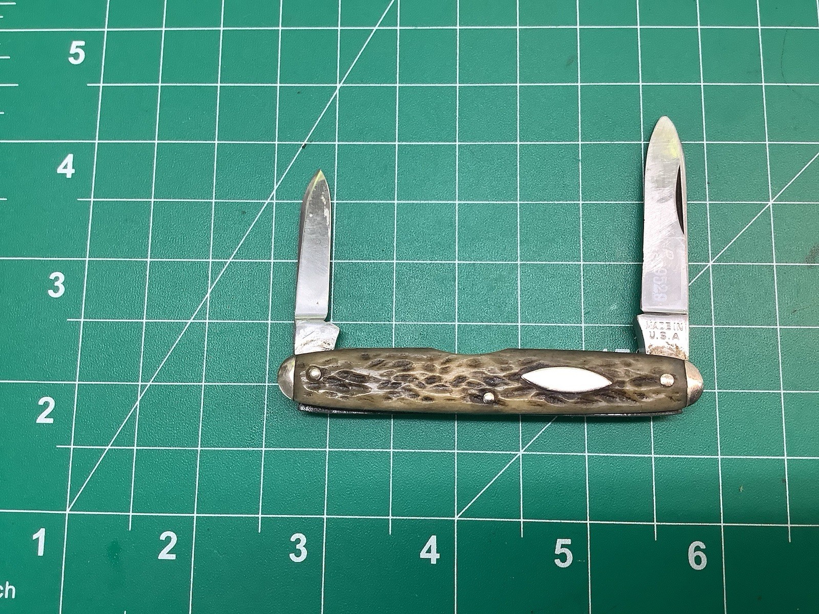 Vintage Sta-Sharp USA #9529 W/ Etch  & Broken Blade