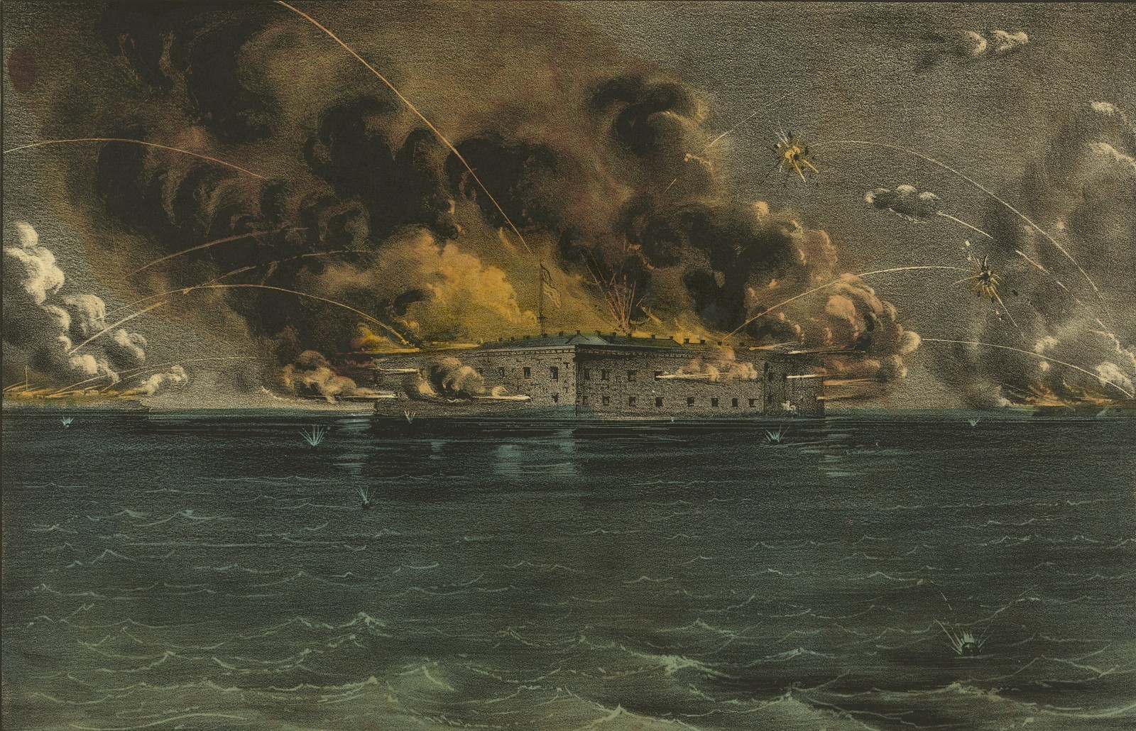 Fort Sumter Bombardment 1861 Vintage Civil War History Photo Reprint