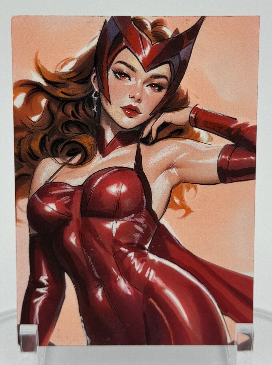 GGC Studio Marvel Scarlet Witch Artist Hand Drawn Auto Sketch Card 1/1 GGC Studio Marvel Scarlet Witch Artist Hand Drawn Auto Sketch Card 1/1