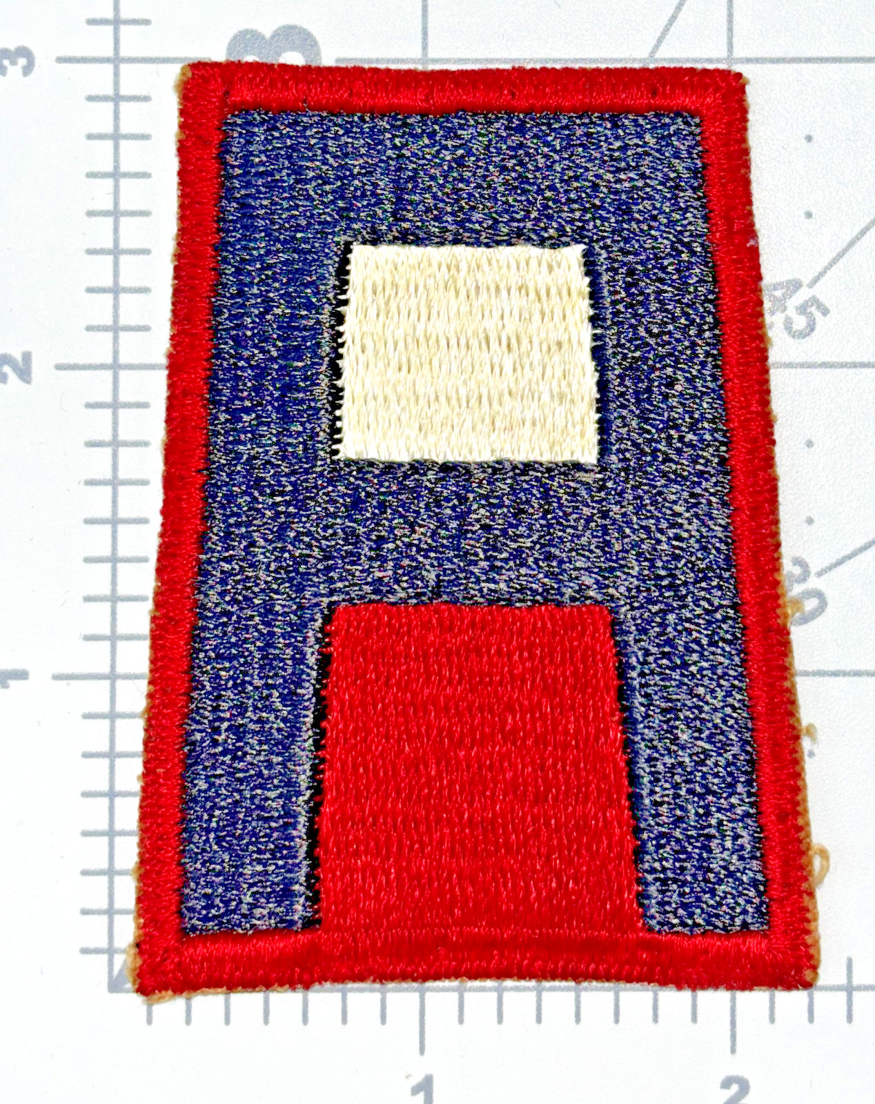 All Red with White Panel US Army 1st Army Patch Inv K8913 All Red with White Panel US Army 1st Army Patch Inv K8913