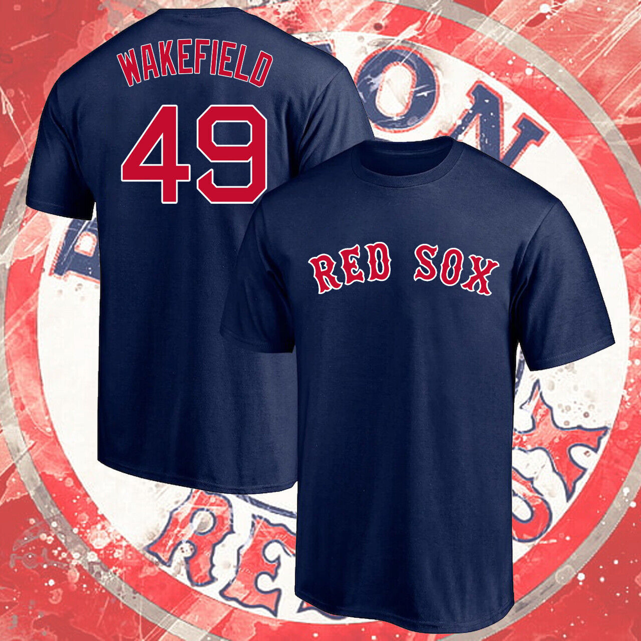 SALE Tim Wakefield #49 Boston Red Sox Name & Number T shirt Gift Fan S_5XL