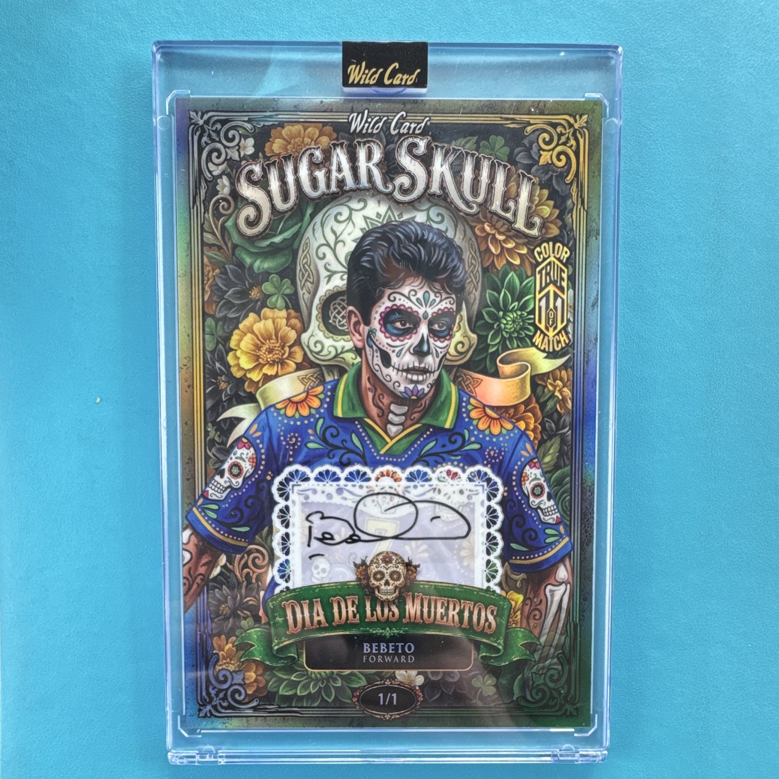 π₯ Wild Card Sugar Skull Dia De Los Muertos Bebeto 1/1 Auto Color True Match π₯ π₯ Wild Card Sugar Skull Dia De Los Muertos Bebeto 1/1 Auto Color True Match π₯