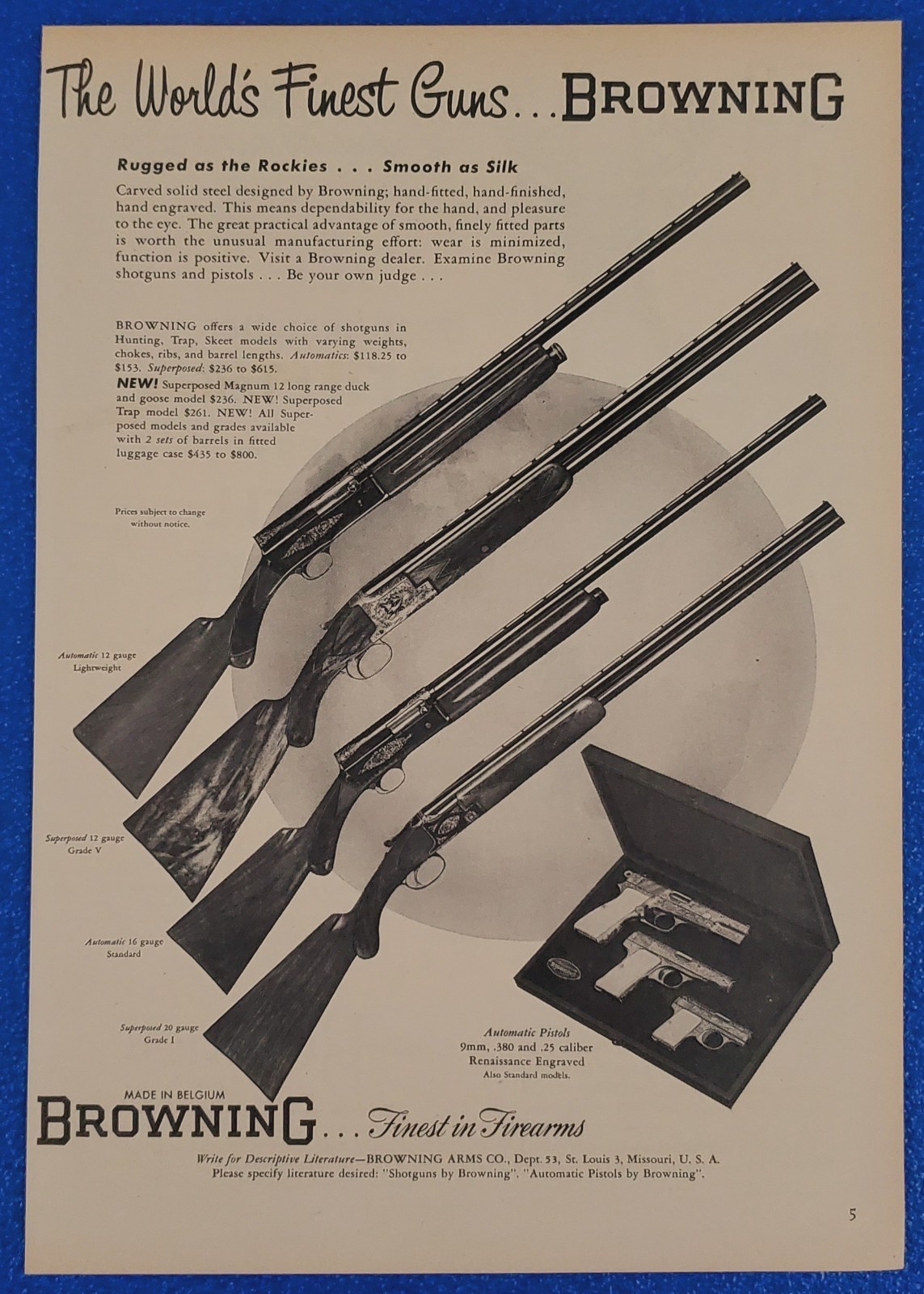 1954 BROWNING FIREARMS \
