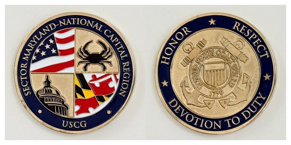 USCG Sector Maryland-National Capital Region Challenge Coin 2#8 USCG Sector Maryland-National Capital Region Challenge Coin 2#8