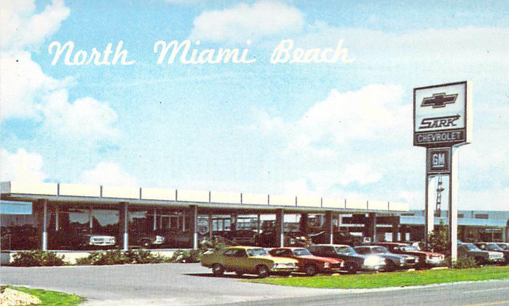 Chevrolet Dealership SARK N Miami Beach FL Dixie Hwy Business Card 2.25x3.5 BC1