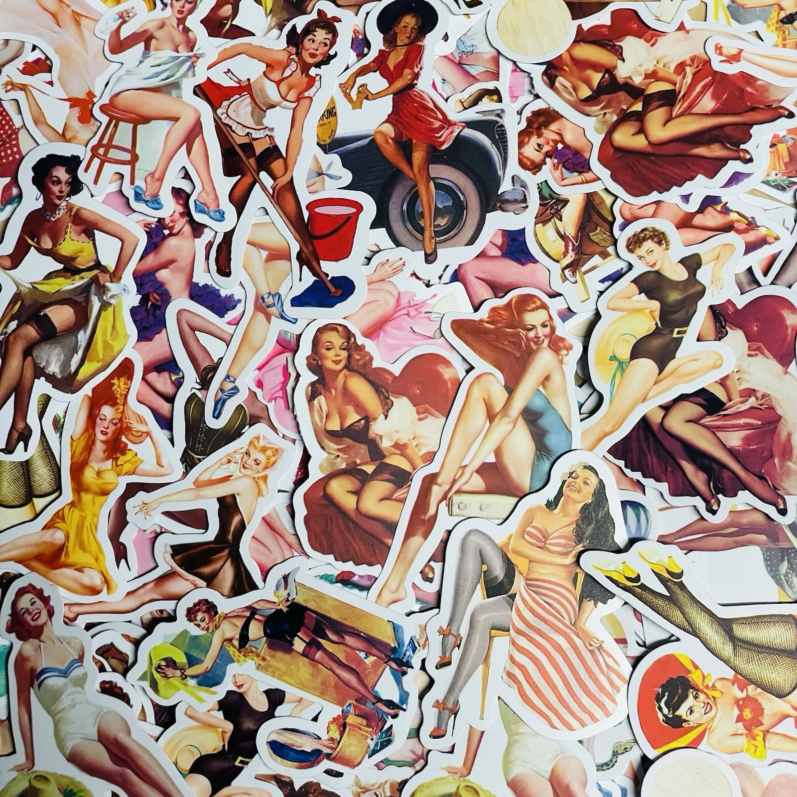 x20 pcs Retro Vintage Pinup Girls Waterproof Bumper Sticker Window Decal Lot x20 pcs Retro Vintage Pinup Girls Waterproof Bumper Sticker Window Decal Lot
