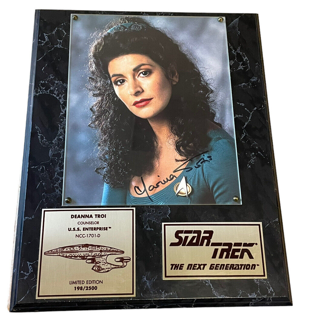 Marina Sirtis Signed Autograph Plaque Star Trek TNG Next Generation Deanna Troi
