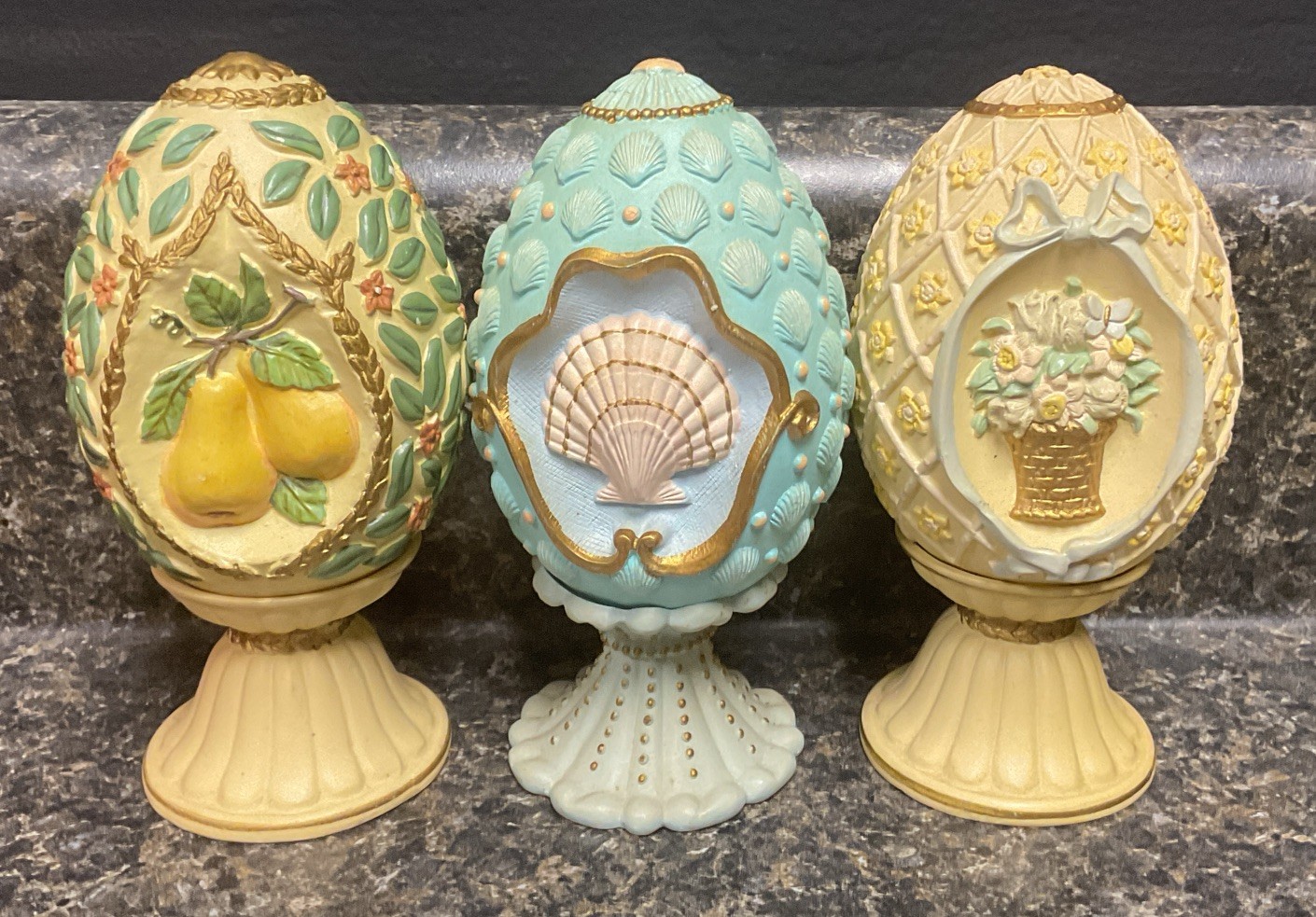 1994 AVON Seasons Treasures Egg Collection Lot Of 3 1994 AVON Seasons Treasures Egg Collection Lot Of 3