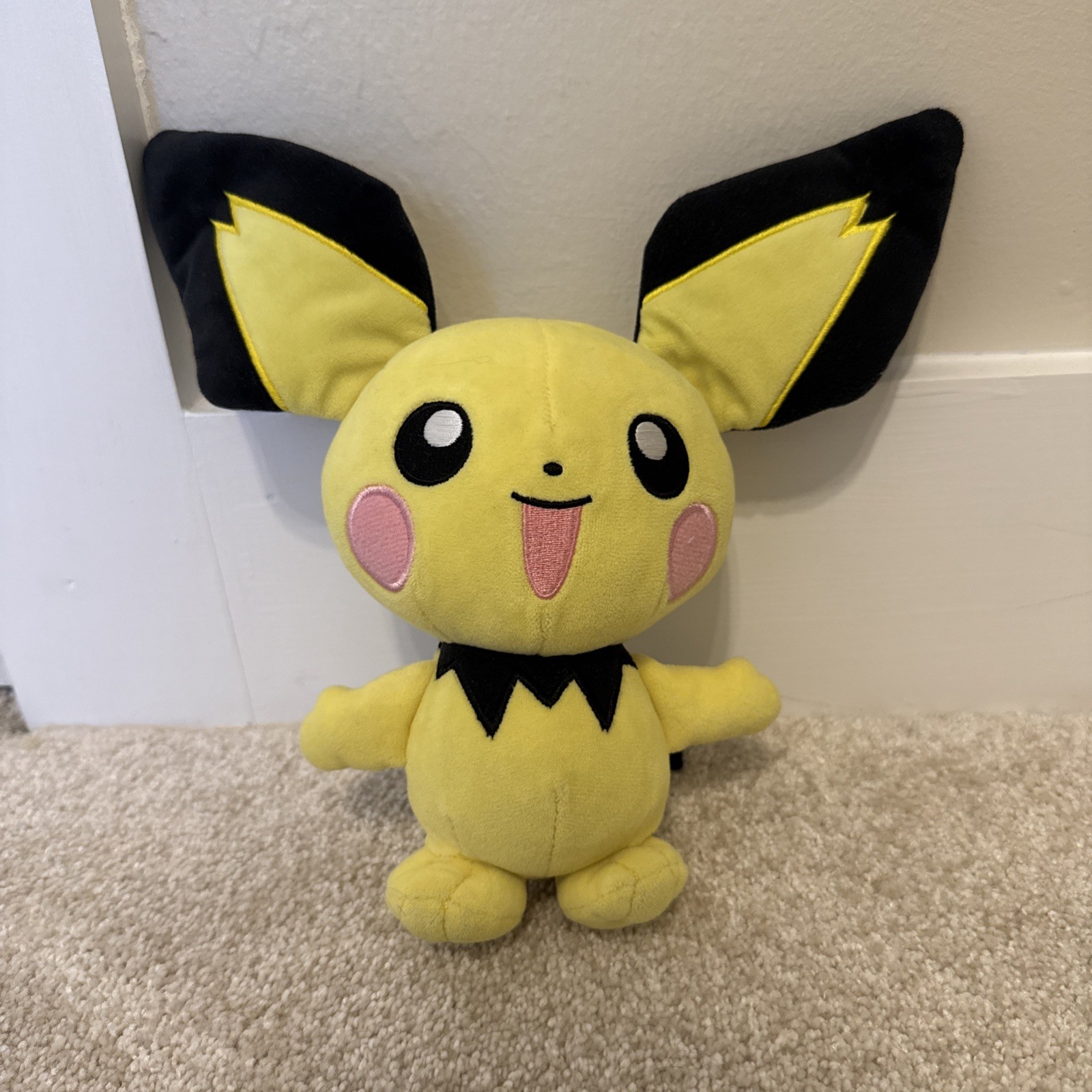 WCT Pokémon Pichu Plush Stuffed Animal Anime & Manga Animation Yellow Pink WCT Pokémon Pichu Plush Stuffed Animal Anime & Manga Animation Yellow Pink