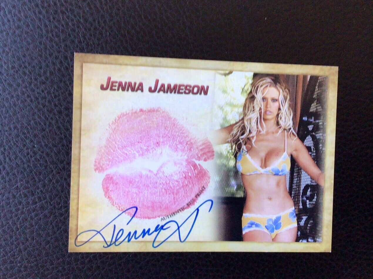 Adult Film Star Jenna Jameson Autograph Signed Kiss Print Card “Queen of Porn”