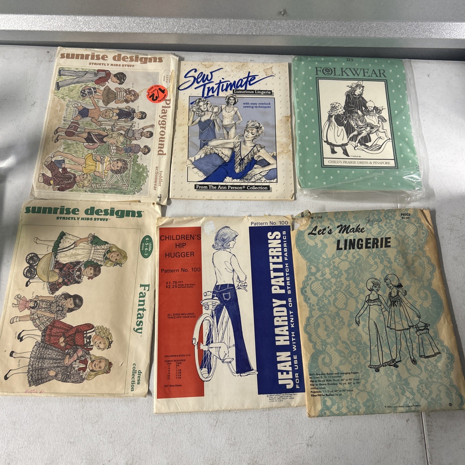 Lot Of 12 Various Vintage Sew Patterns Jean Hardy Butterick Vogue READ