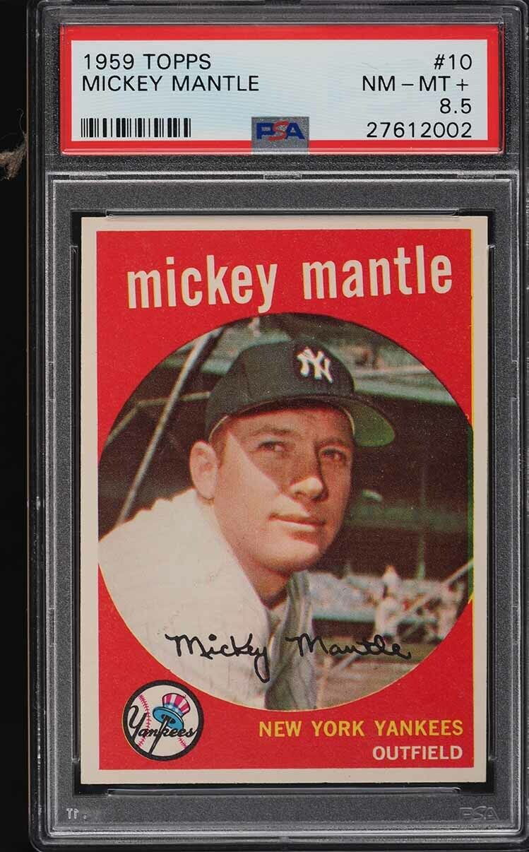 1959 Topps 10 Mickey Mantle Yankees PSA 8.5 27612002