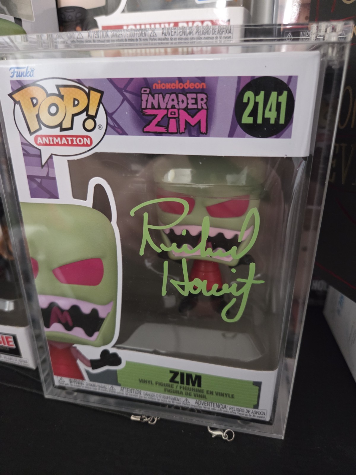 Funko Invader Zim Zim #2141 Autographed JSA Richard Horvitz GalaxyCon Funko Invader Zim Zim #2141 Autographed JSA Richard Horvitz GalaxyCon