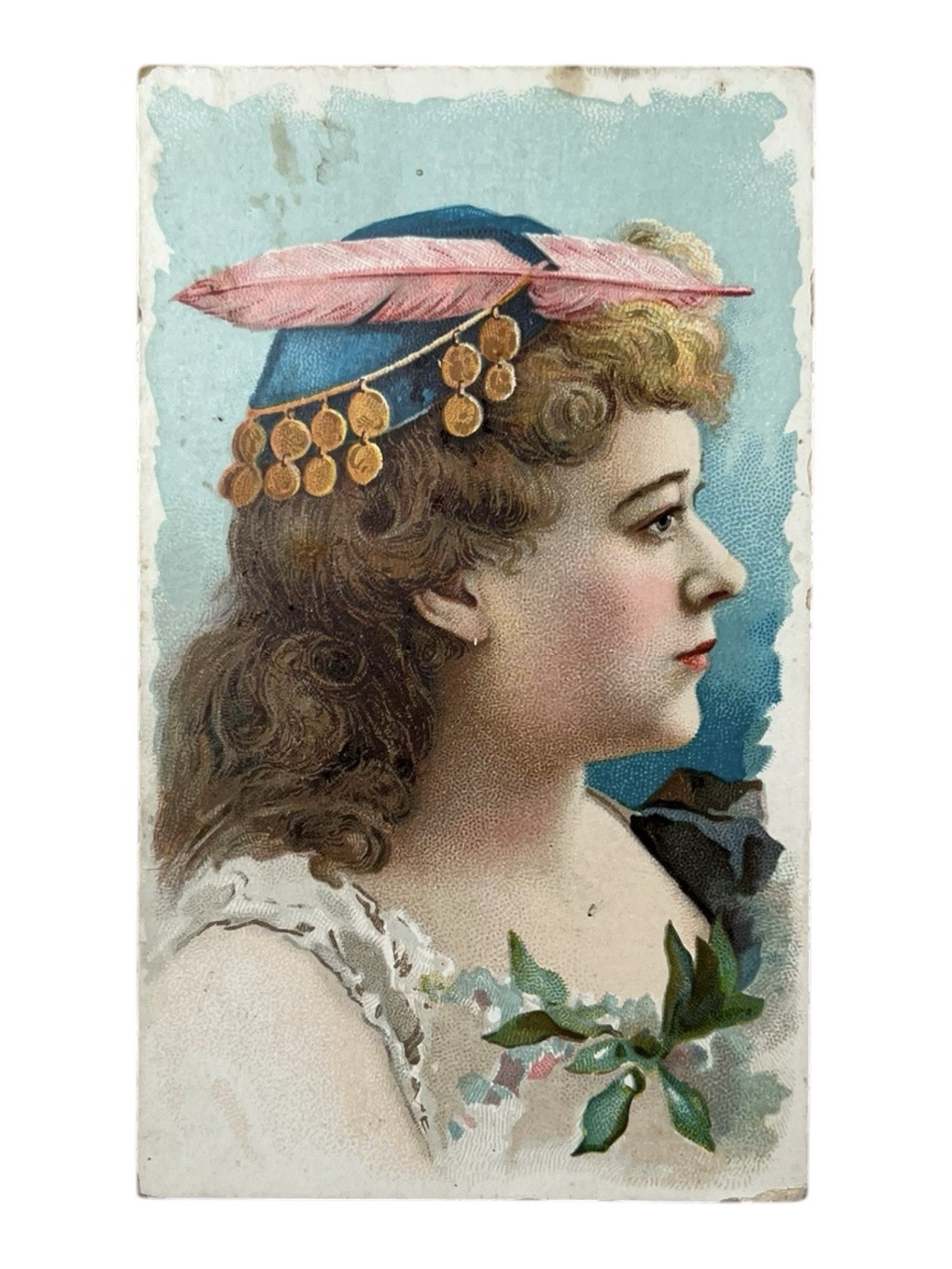 Antique N129 Stars of The Stage Duke's Honest Long Cut Tobacco Card Early Old Antique N129 Stars of The Stage Duke's Honest Long Cut Tobacco Card Early Old